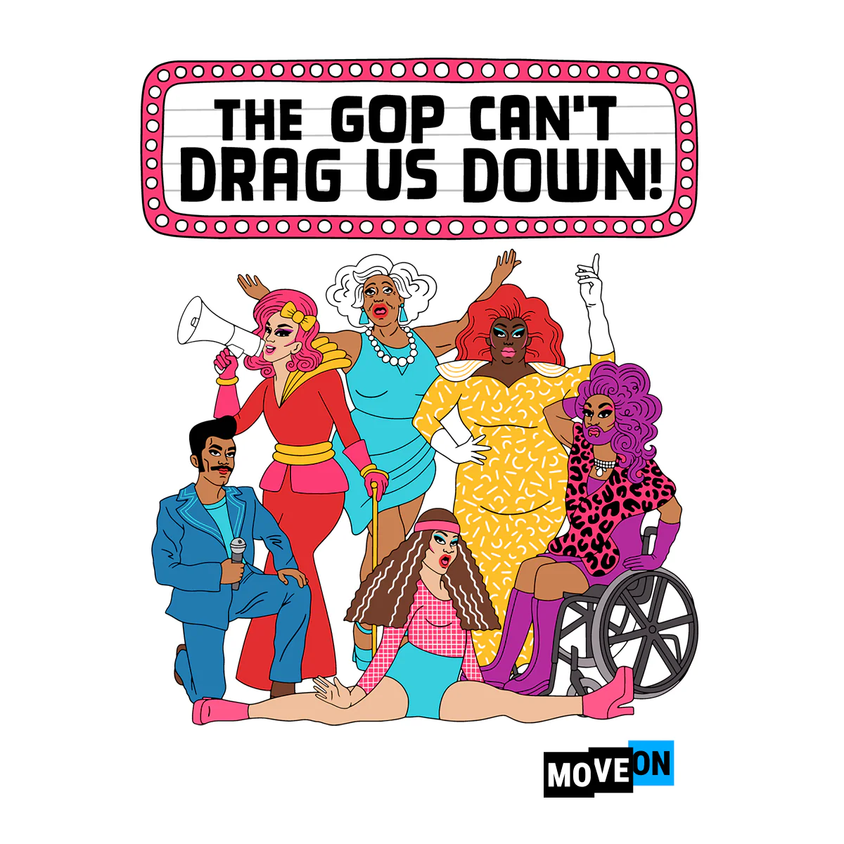 "The GOP Can't Drag Us Down!" Unisex Cotton T-Shirt - Image 6