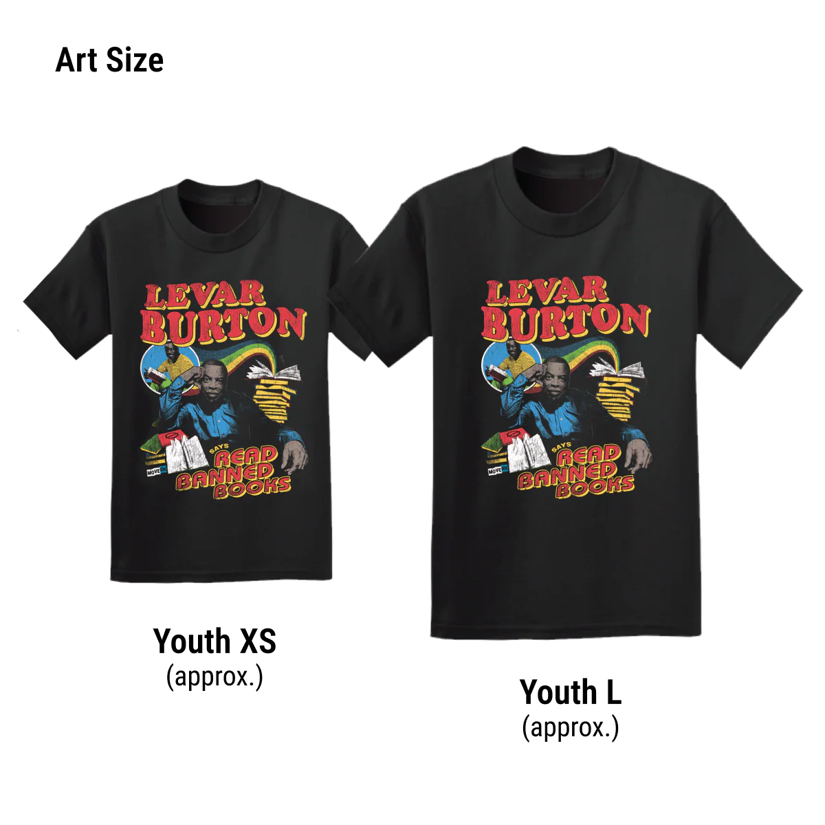 LeVar Burton Says Read Banned Books Unisex Kids T-Shirt - Image 3