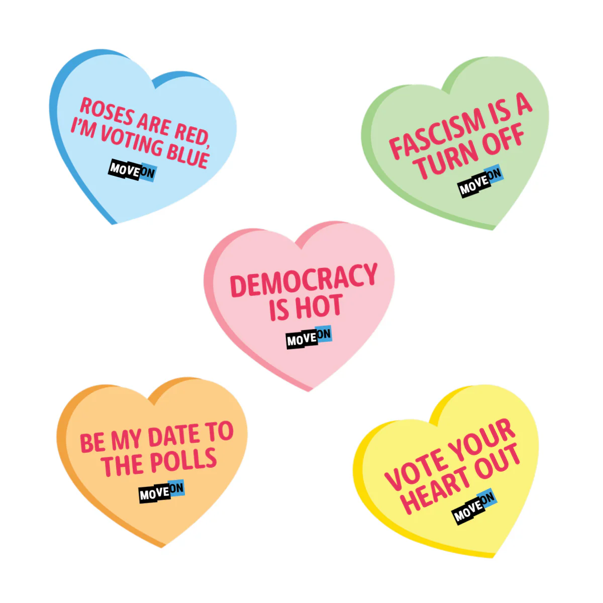 Vote Your Heart Out Pin and Candy Heart Sticker Packs! - Image 5