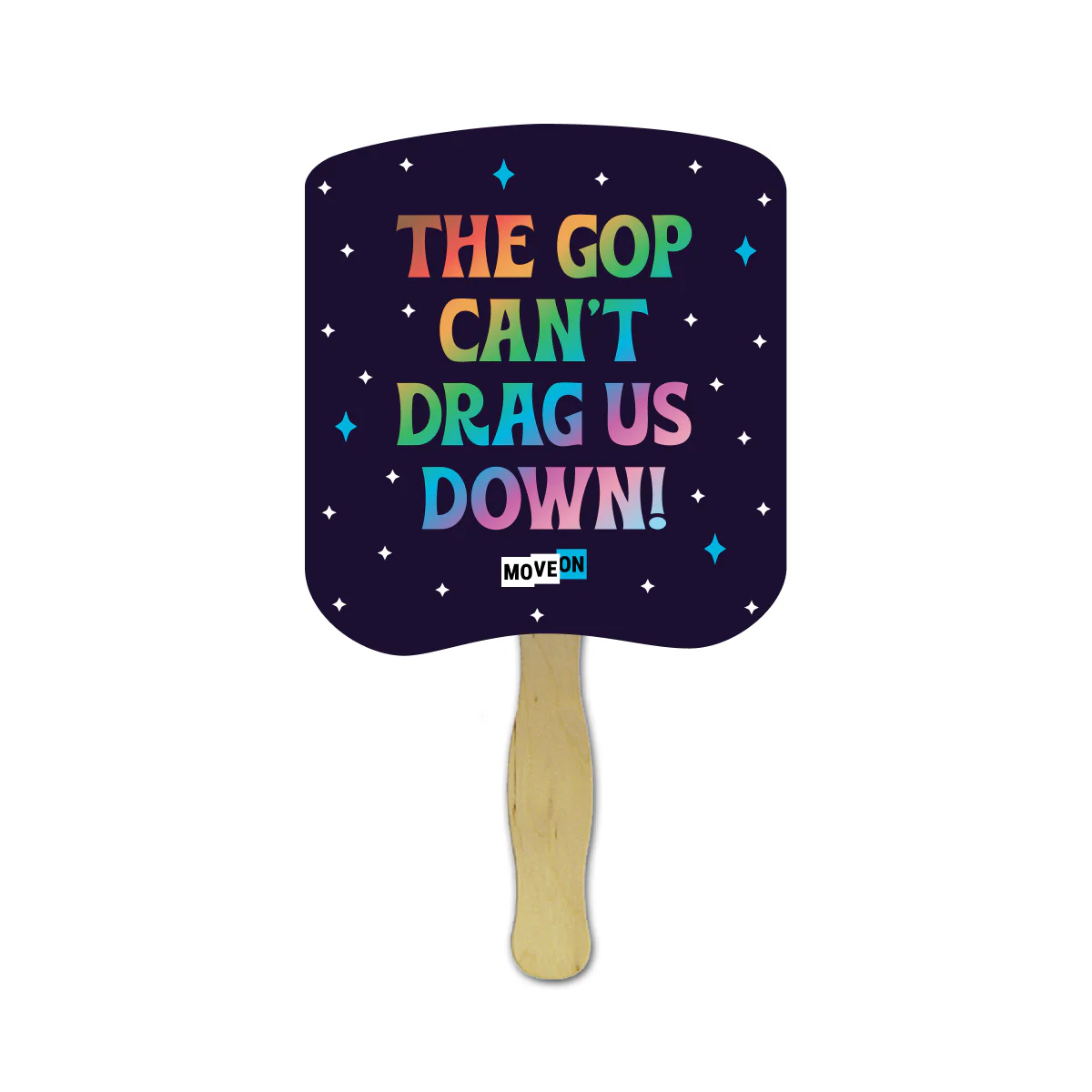 "The GOP Can't Drag Us Down!" Fan and Button Set - Image 4