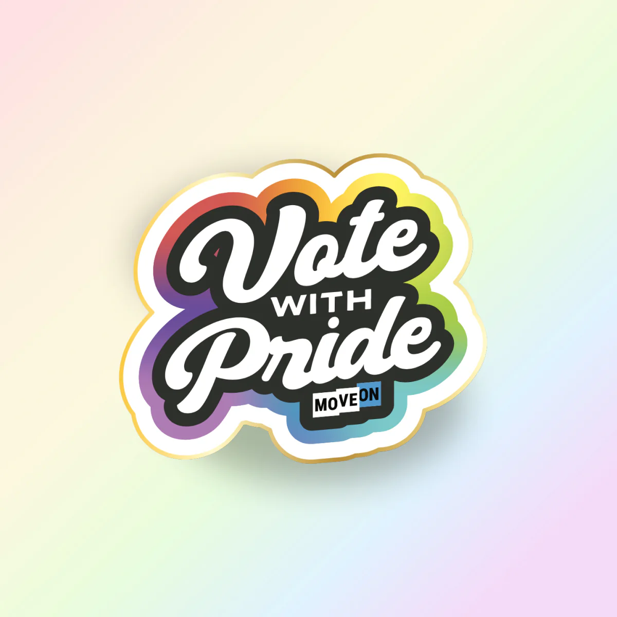 Vote with Pride Enamel Pin - Image 3