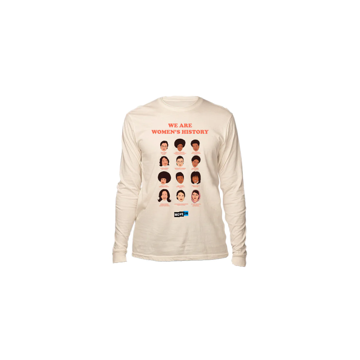"We Are Women's History" Long Sleeve Organic Cotton Shirt - Image 2